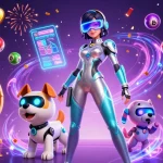 Experience engaging gaming action at ABC999 with vibrant lottery balls and a holographic casino interface.