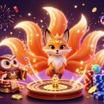 Experience HITCLUB with vibrant gaming elements and dynamic prizes in a magical casino scene.