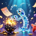 Experience excitement at Vip66 with a galactic theme, featuring a mantis shrimp and starfish in a dynamic casino setting.