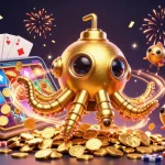 Engage in kèo nhà cái excitement with a vibrant 3D scene featuring a golden kraken submarine and game elements.