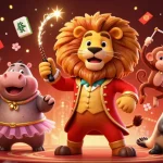 Engage with fun at go88 featuring vibrant slot reels and colorful casino elements in an energetic carnival scene.