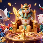 Experience excitement with pg88 and its fun gaming elements set in a vivid casino illustration.