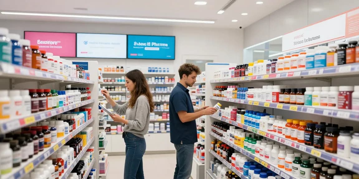 Faszinierendes Einkaufserlebnis im Medi Pharma Shop mit Gesundheitspräparaten und Steroiden.