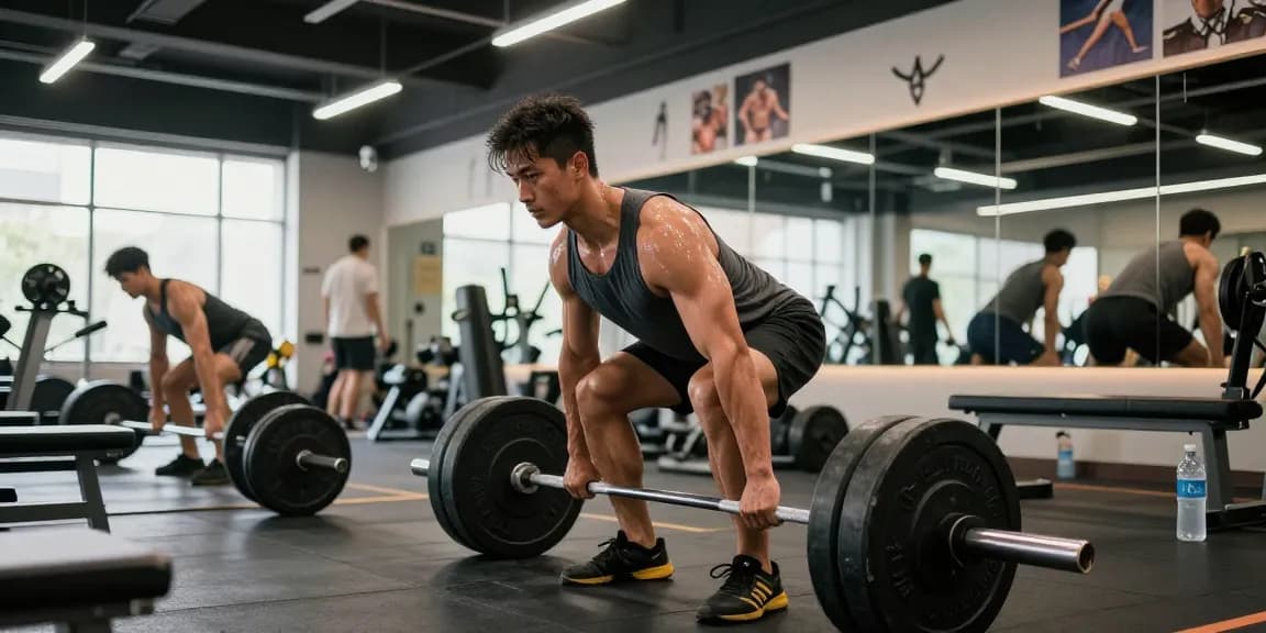 Anabolika kaufen: Körperlicher Fortschritt im Fitnessstudio während einer intensiven Trainingseinheit.