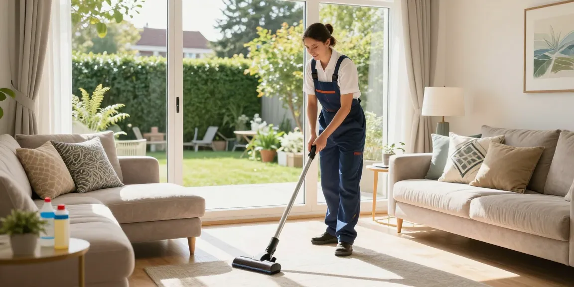 Professionals ensuring wohnungsreinigung solothurn with a deep clean in a bright living room.