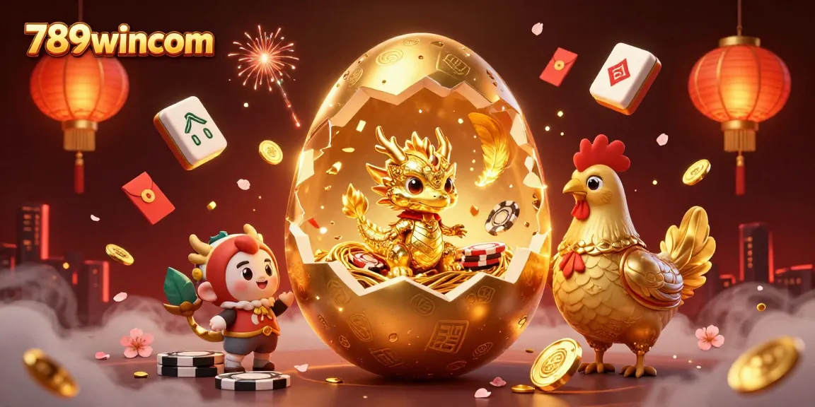 Win big at 789wincom with a stunning illustration of a golden dragon and poker chips