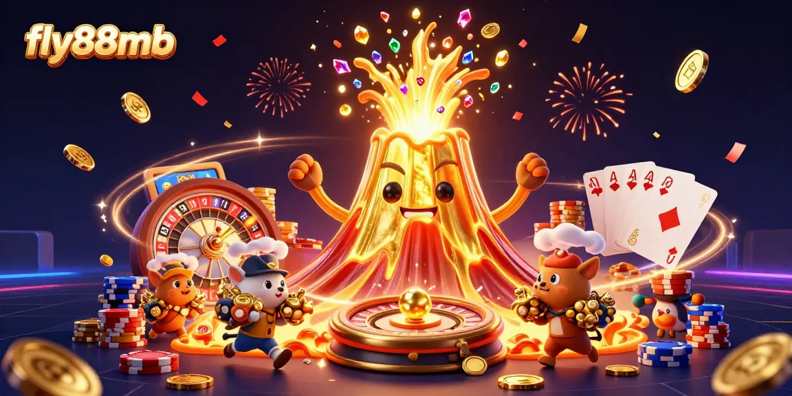 Experience the excitement of fly88mb's casino world with thrilling elements, treasures, and vibrant energy.