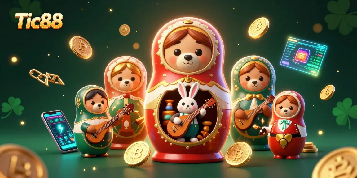 Tic88 casino scene with vibrant characters, crypto elements, and engaging visuals.