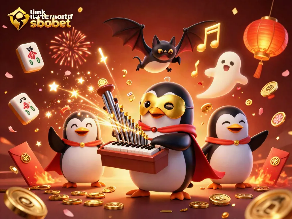 Experience vibrant fun with link alternatif sbobet in a dynamic casino scene featuring golden coins and acrobatic elements.