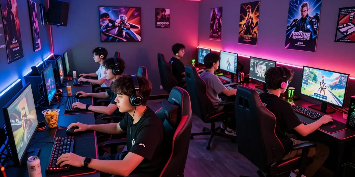 Khung cảnh giải trí tại f168 với các game thủ tham gia chơi game vui vẻ.