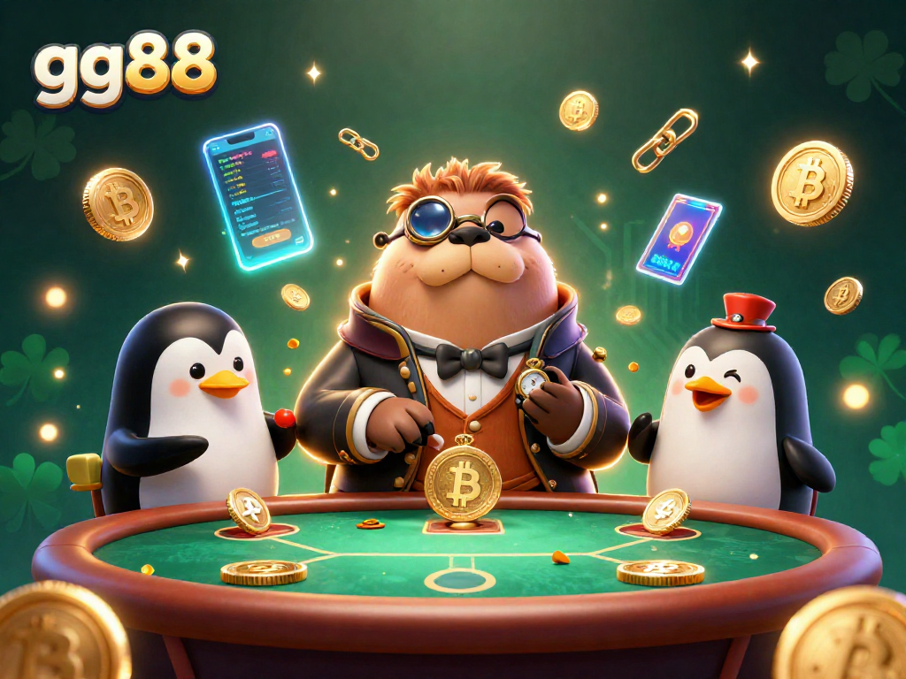 Experience thrilling gaming with gg88 in a vibrant underwater poker scene featuring exciting characters.
