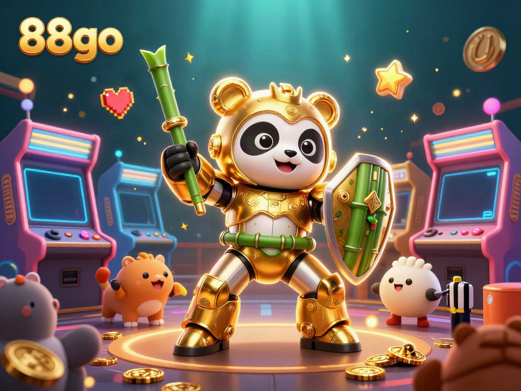 Interact with 88go's vibrant online casino scene packed with game elements and engaging characters.