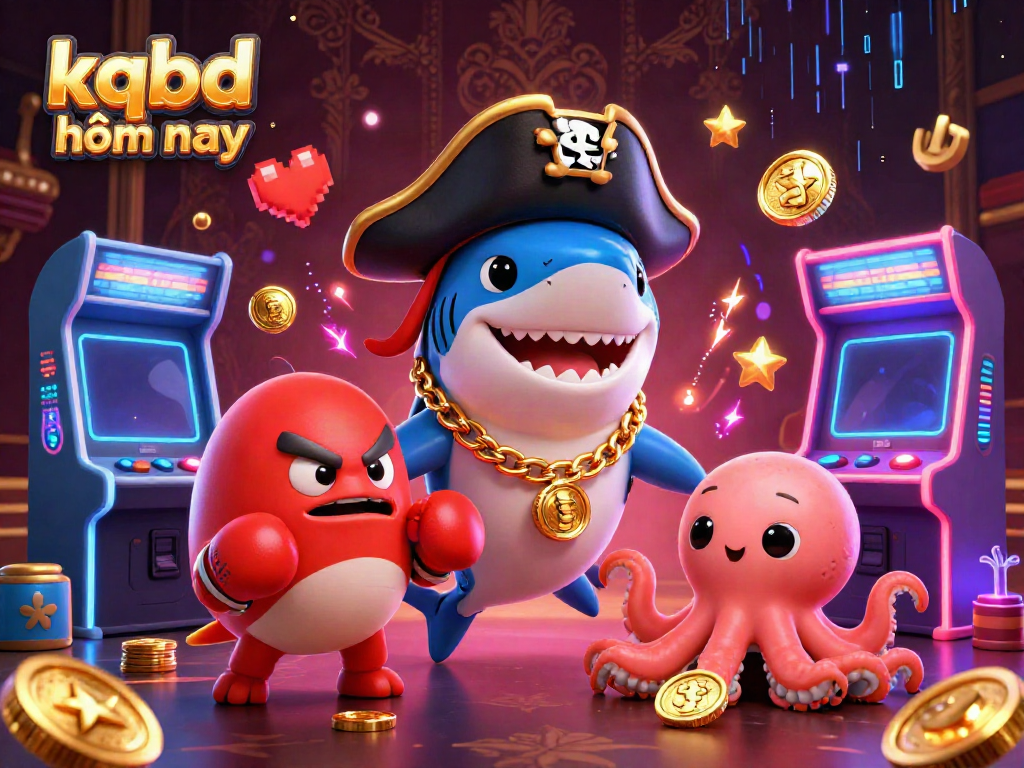 Experience the excitement of kqbd hôm nay with vibrant casino elements and dynamic characters.