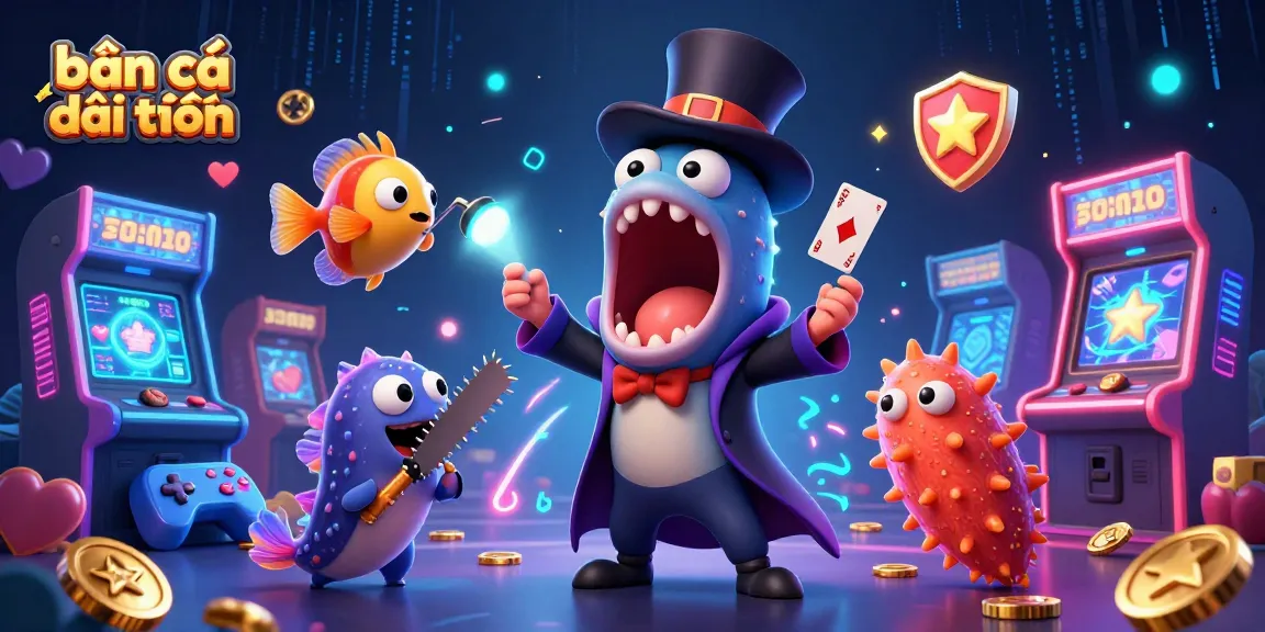 Experience bắn cá đổi thưởng with an enchanting 3D illustration of sea creatures in action.