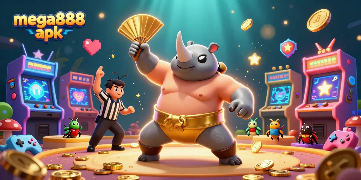 Experience thrilling gameplay with the mega888 apk in a vibrant casino scene filled with excitement!