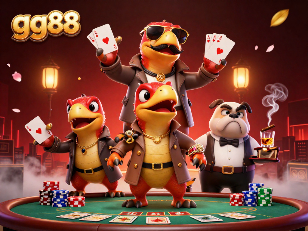 Engage in thrilling gameplay with gg88 as raptors in disguise enter a VIP casino lounge.