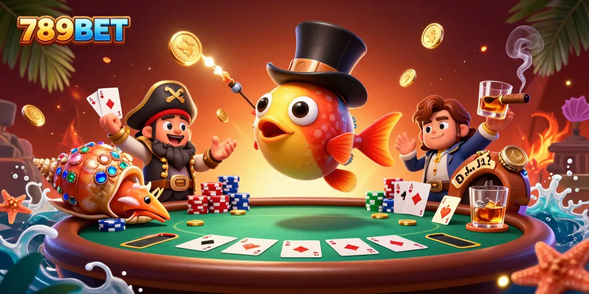 Experience thrilling gaming action with 789BET, featuring vibrant characters and casino elements in a dazzling underwater scene.