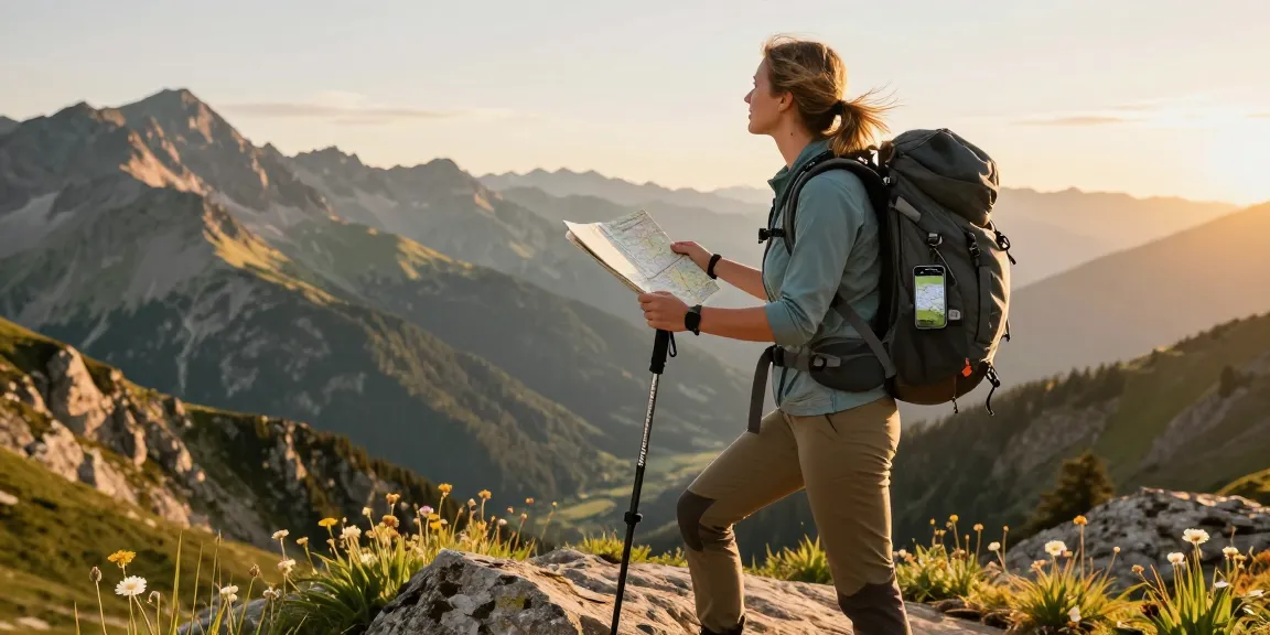 Motchill hiker celebrating adventure at mountain summit