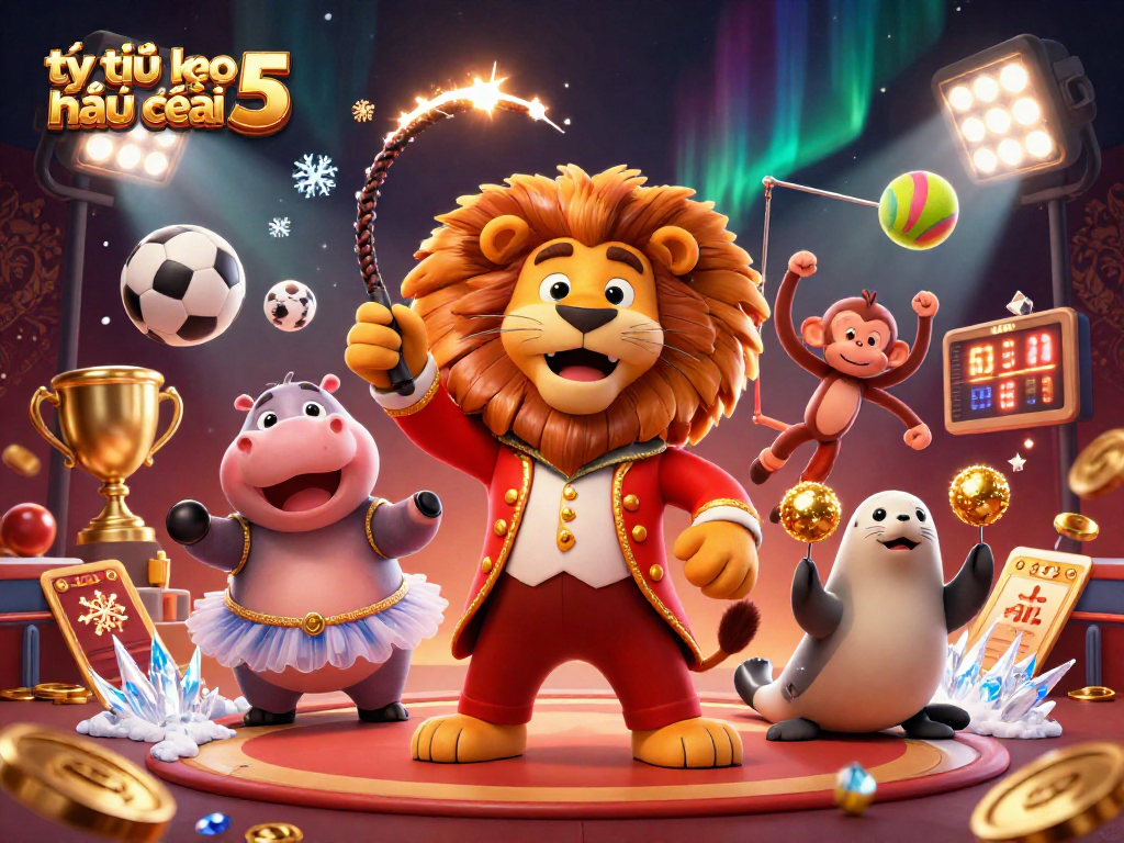 Bet on tỷ lệ kèo nhà cái 5 with dynamic sports elements and a vibrant casino atmosphere.