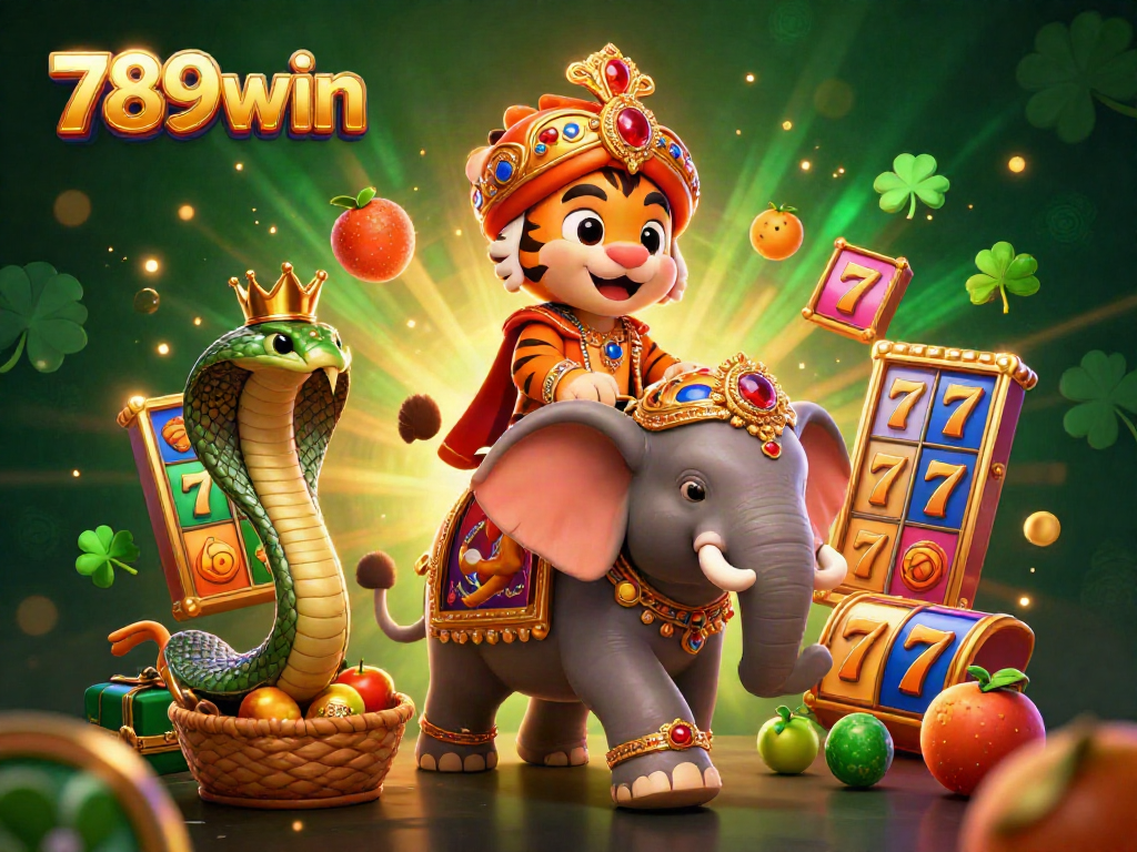 Experience thrilling gameplay with 789win's captivating slots and jackpot games illustrated in vibrant detail.