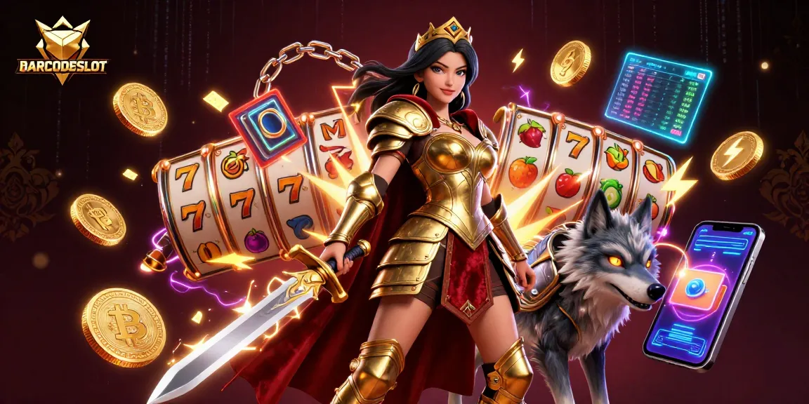 Spin and win with BARCODESLOT's thrilling slot games featuring vibrant characters and cryptocurrency elements.