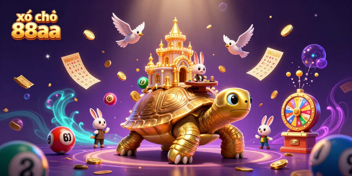 Experience the excitement of xổ số 88aa with colorful lottery elements and a vivid casino setting.