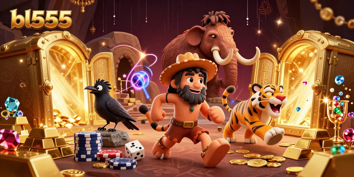 Engage in thrilling gaming adventures at bl555 with an exciting casino-themed illustration.