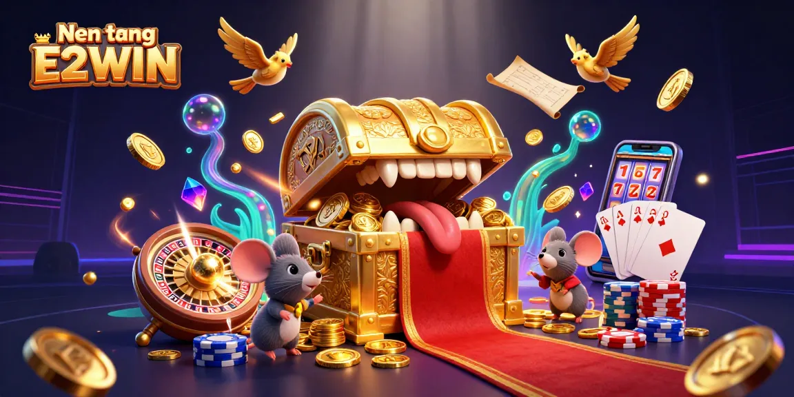 Experience thrills at Nen tang E2WIN with dazzling treasures, vibrant gameplay, and rich casino elements.