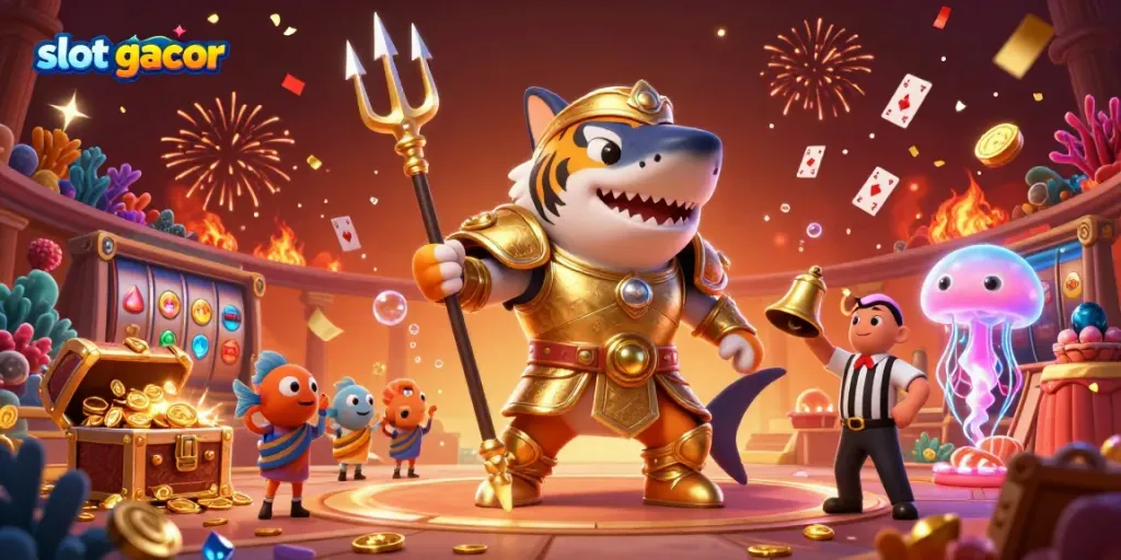 Experience the thrill of slot gacor with vibrant underwater action and engaging characters.
