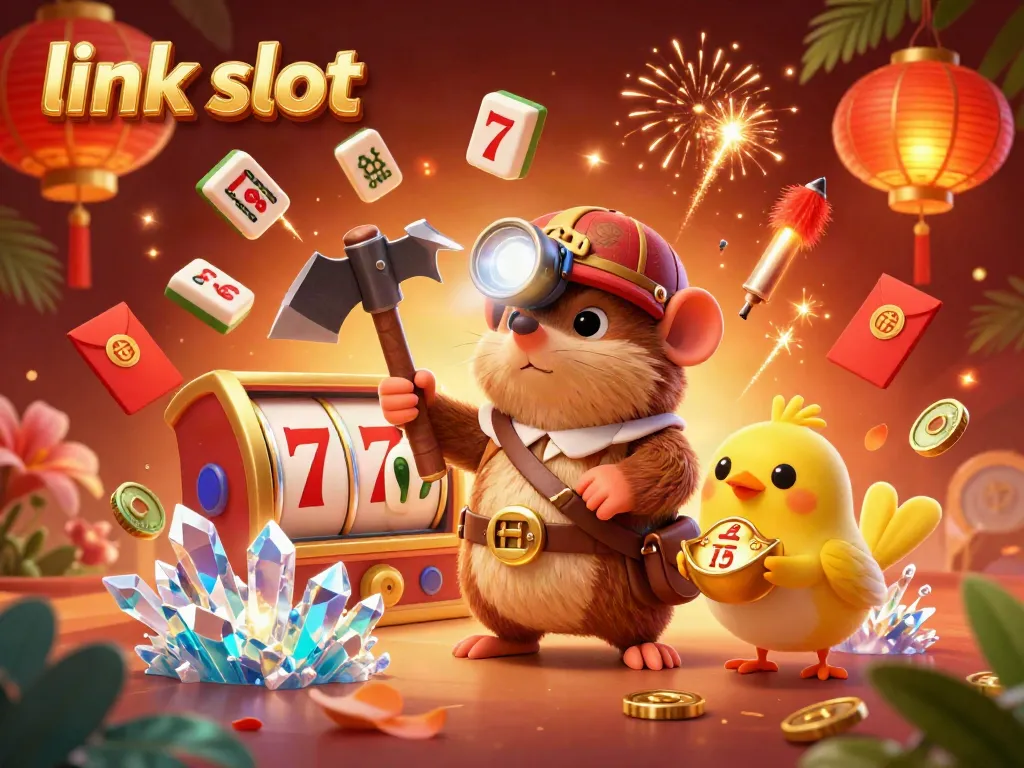 Experience thrilling gameplay at link slot with vibrant slot reels and winning treasures in a 3D casino adventure.
