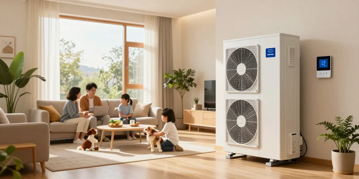Family enjoying comfort from a wärmepumpe bosch in a modern living space.