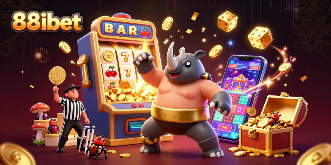Experience the excitement of winning with 88ibet's immersive 3D casino scene featuring vivid slots and thrilling gameplay.