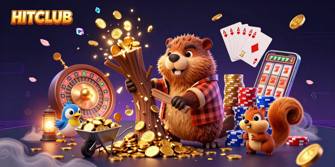 Engage in thrilling wins at HITCLUB with cascading coins, vibrant slot icons, and dynamic gameplay elements.