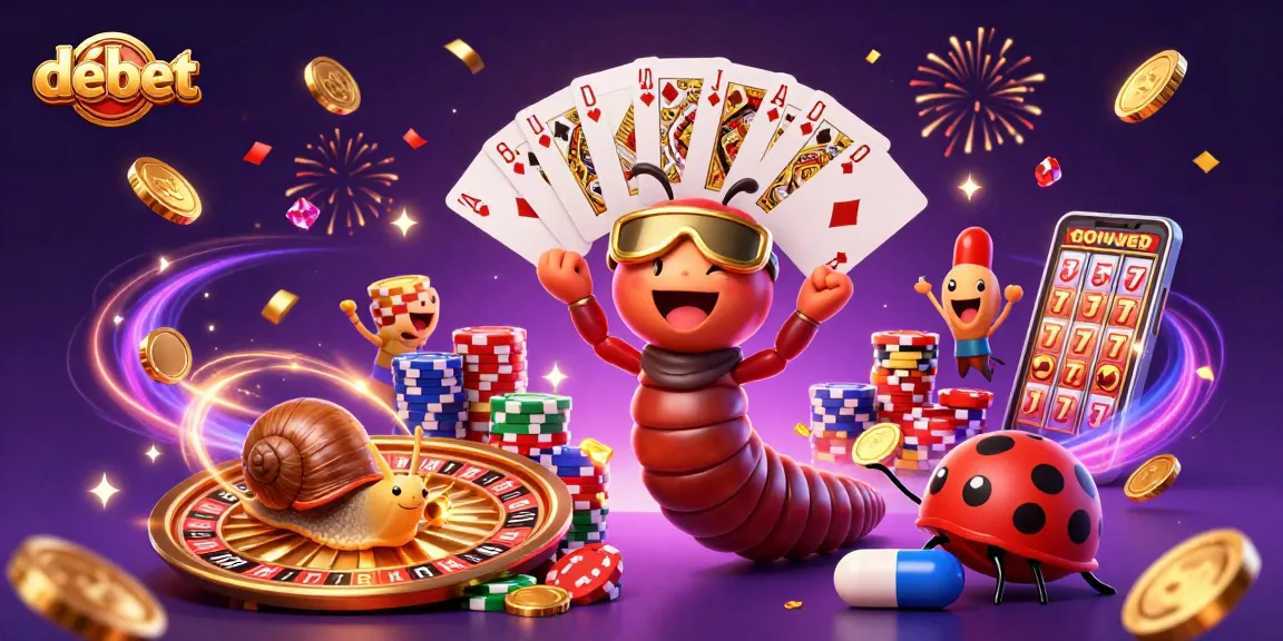Experience the excitement of debet casino with our vibrant 3D illustration featuring interactive gaming elements.