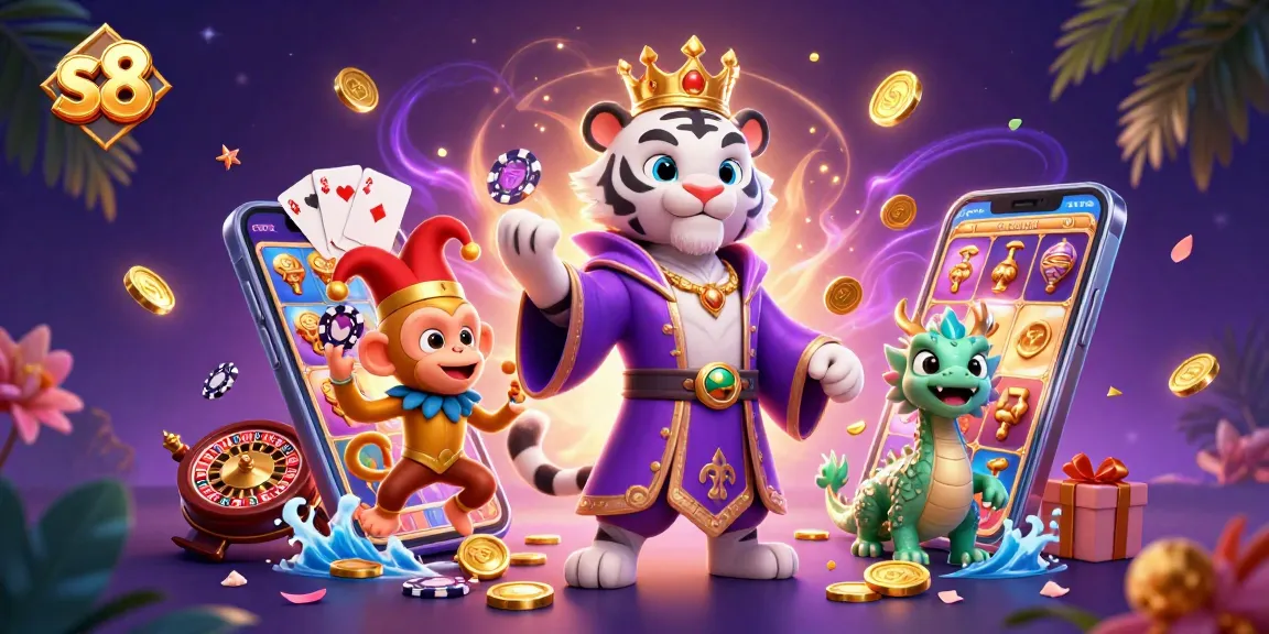 Experience immersive gaming with s8, featuring vibrant 3D elements and dynamic casino action.