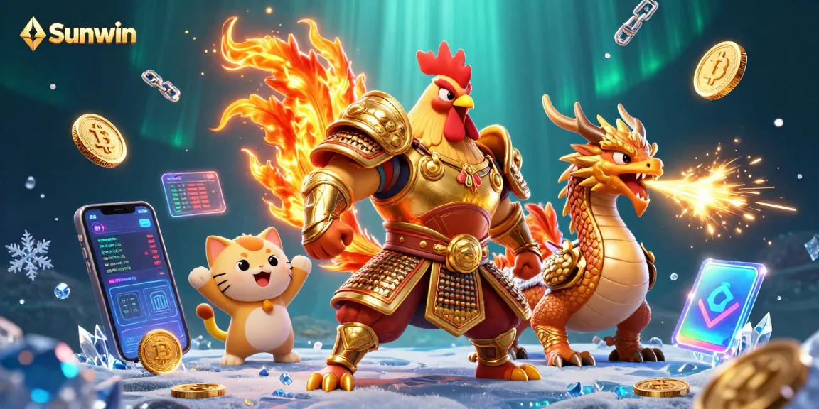 Sunwin transforms your gaming experience with colorful characters and vibrant casino elements.