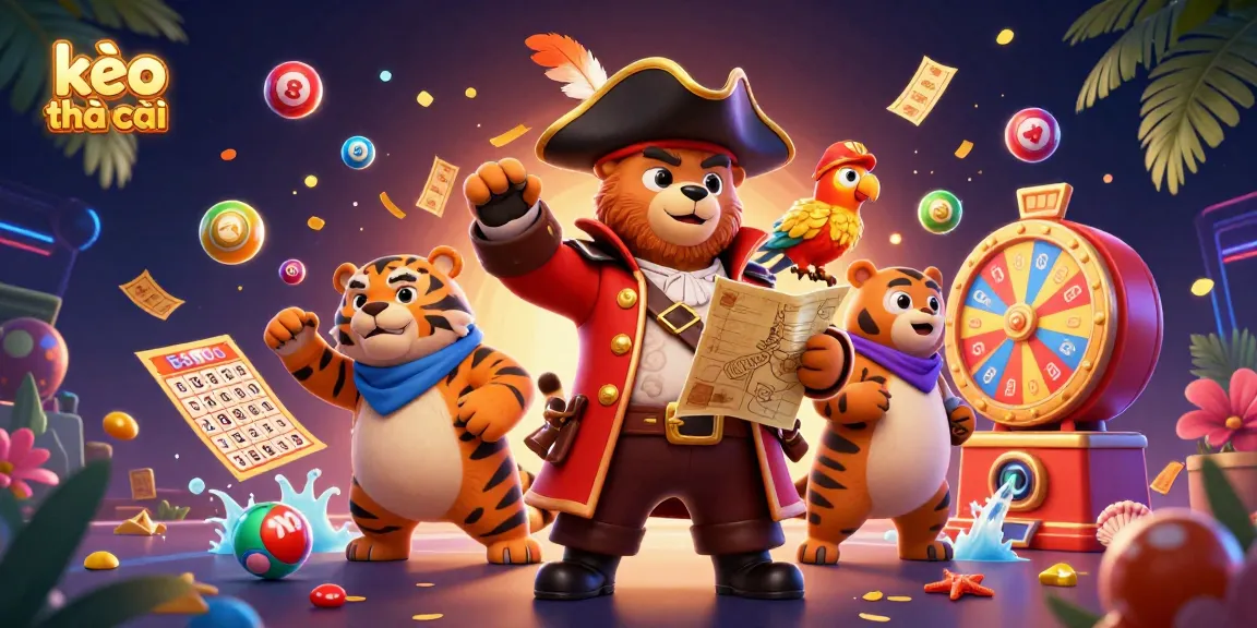 Join the excitement of kèo nhà cái, featuring interactive characters immersed in a vibrant gambling scene.