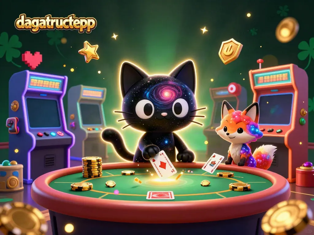 Experience excitement at dagatructiepp casino with a cosmic-themed illustration featuring a black hole cat.
