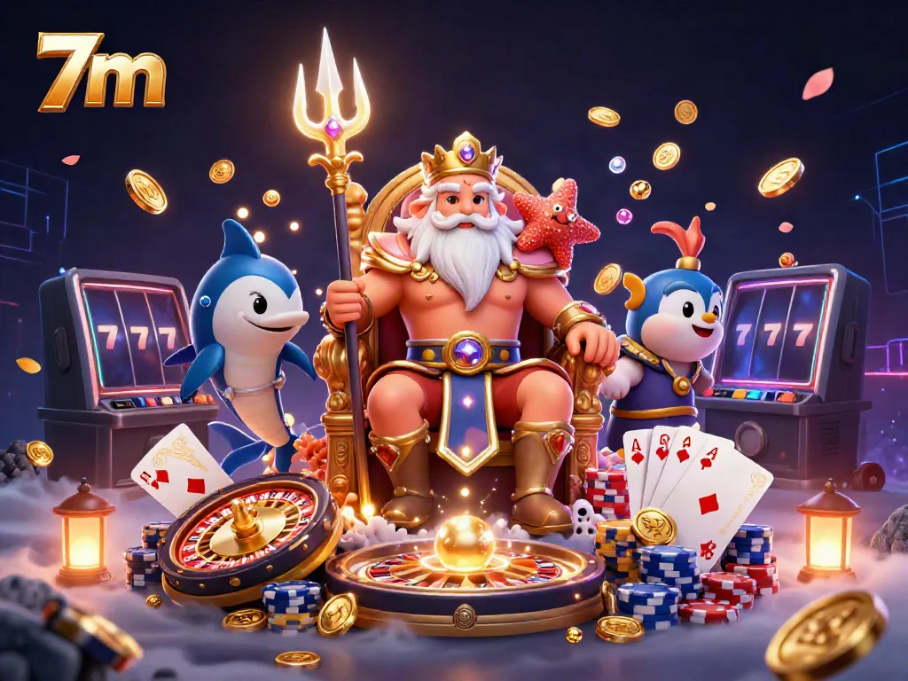 Experience thrilling 7m action with vibrant casino elements and dynamic characters.