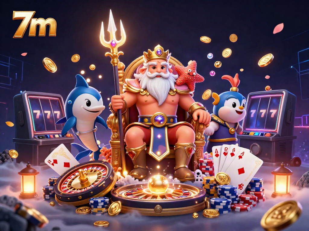 Experience thrilling 7m action with vibrant casino elements and dynamic characters.