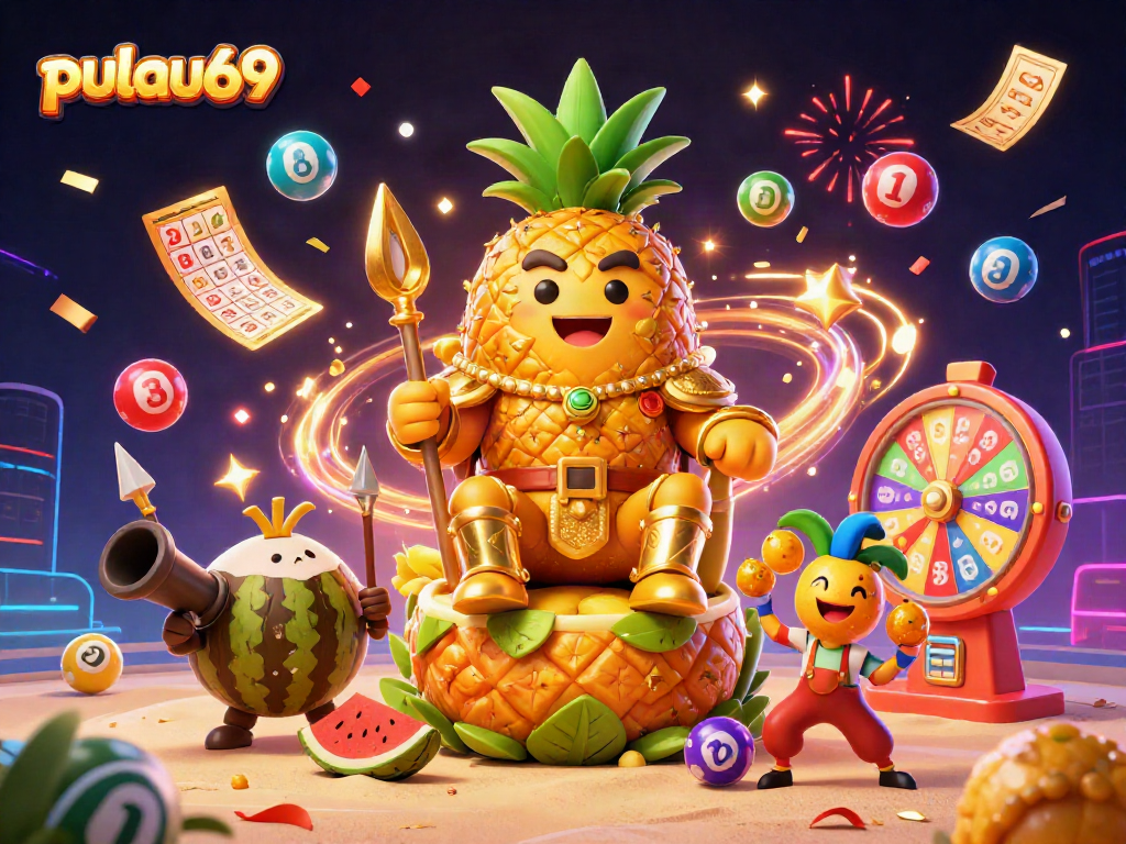 Engage with the pulau69 golden jackpot on a vibrant casino beach scene.