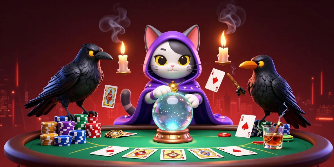 Engage with hire santa in a vibrant casino-themed illustration showcasing festive poker elements.