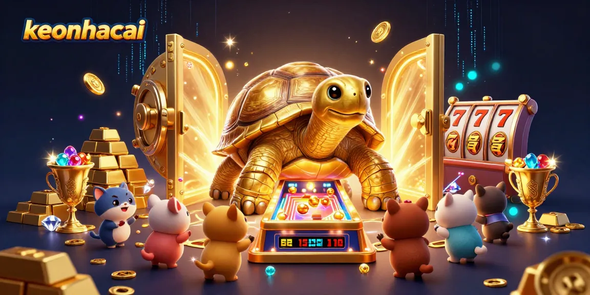 Experience the thrill of keonhacai with cartoon animals by a vibrant jackpot machine.