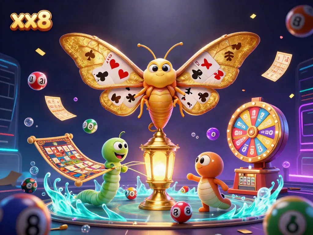 Experience the thrill of winning with xx8 in this vibrant gambling scene bursting with dynamic casino elements.