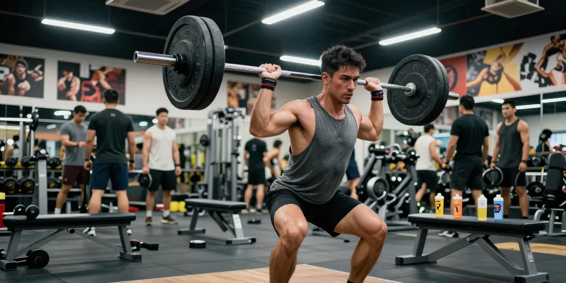 Fitness Training im Steroidshop mit Bodybuilder beim Kreuzheben