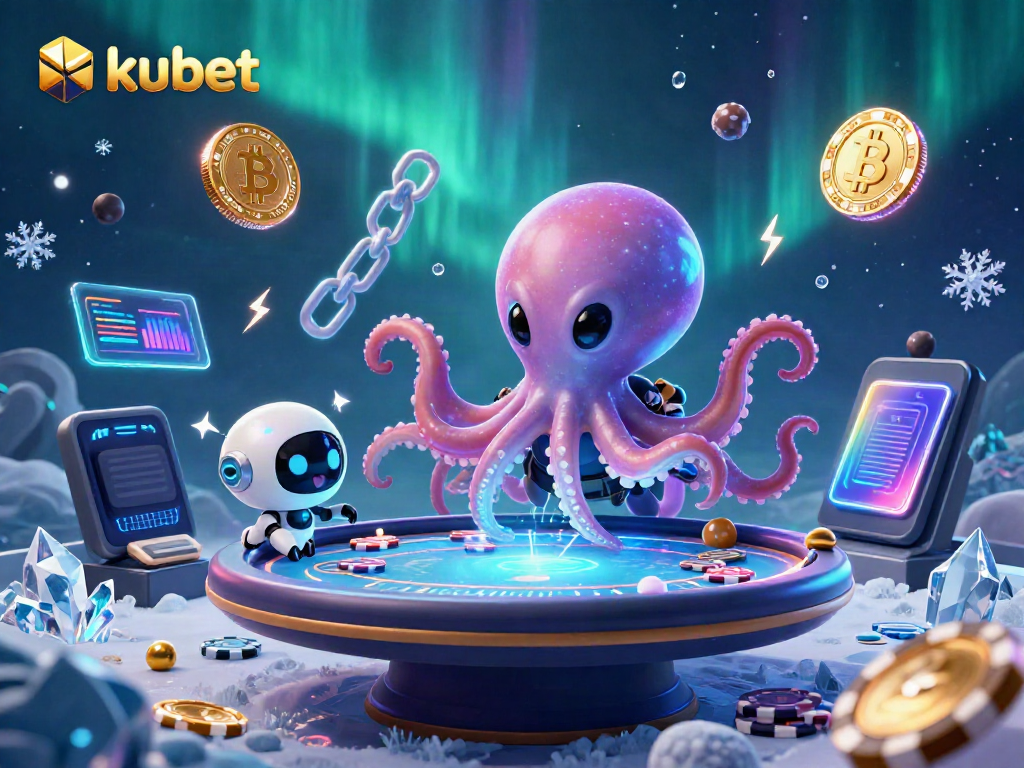 Experience thrilling poker games with kubet at an alien casino featuring vibrant colors and dynamic elements.