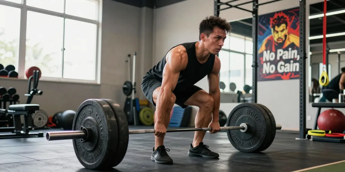 Athlet hebt Gewichte im Astera Shop Fitnessstudio, moderne Umgebung mit intensivem Training.