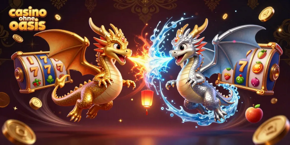 Experience thrilling gameplay in a casino ohne oasis with vibrant dragons and slot elements.