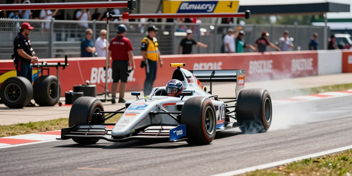 LC88 racing around the track with an intense atmosphere, showcasing high-speed drama and excitement.
