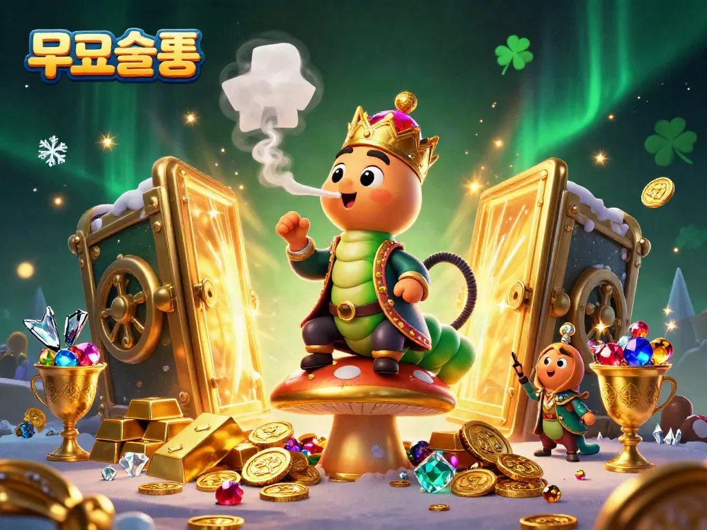 Experience the thrill of 무료슬롯 with dynamic characters and rich gaming elements illustrated in a vibrant casino scene.